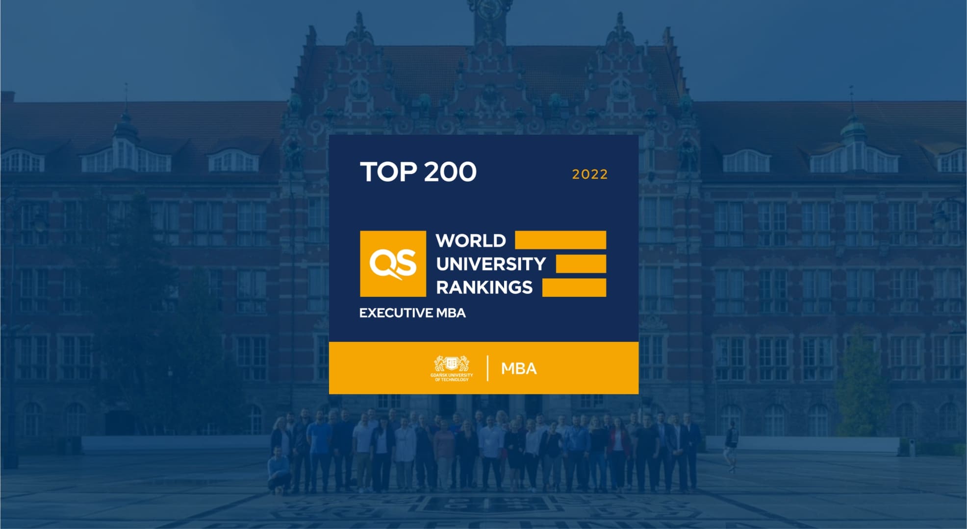 International MBA Gdańsk Tech Programme in the world QS Executive MBA Ranking 2022